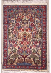 2’1”X2’10” Rug Pak Persian Hunting shakargha