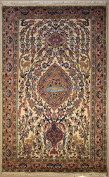 4’8”X8’1” Rug Pictorial Hunting Shikargah