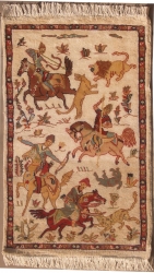 2’0”X3’2” Rug Pak Persian Hunting Shakargha