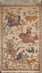 2’0”X3’3” Rug Pak Persian Hunting Shakargha