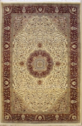 5’11”X9’3” Rug Pak Persian Design Ivory White Color