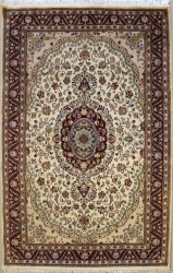 4’0”X6’2” Rug Pak Persian Design Ivory White Colour