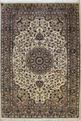 4’1”X6’2” Rug Pak Persian Design Ivory White Color