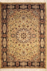 4’2”X6’0” Rug Pak Persian Ardabil Beige Color