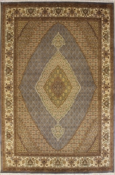 8’1”X10’11” Rug Pak Persian Design Gray,Sky Blue Color