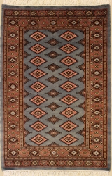 3’0”X4’10” Rug Pak Jaldar Gray, Sky Blue Color