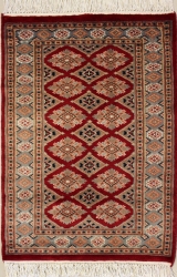 2’0”X3’2” Rug Pak Jaldar Red Color