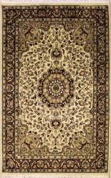 4’0”X6’1” Rug Pak Persian Design Ivory, White Color