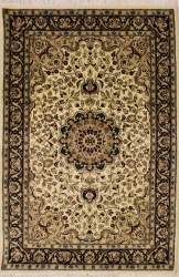 4’0”X6’3” Rug Pak Persian Design Ivory, White Color