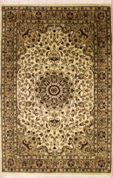 4’0”X6’2” Rug Pak Persian Design Ivory, White Color