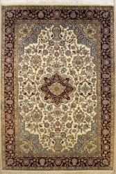 6’2”X8’11” Rug Pak Persian Design Ivory, White Color