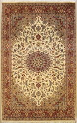 6’0”X9’6” Rug Pak Persian Design Ivory, White Color