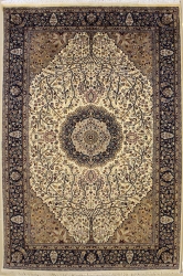 6’0”X9’2” Rug Pak Persian Design Ivory, White Color