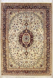 4’2”X6’2” Rug Pak Persian Design Ivory, White Color