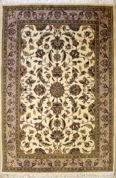 4’1”X6’3” Rug Pak Persian Design Ivory, White Color