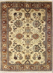 4’0”X5’4” Rug Ziegler Chobi Design Ivory White Color