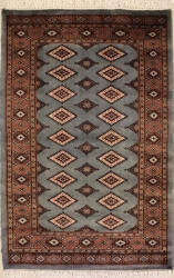 3’0”X5’1” Rug Pak Jaldar Gray, Sky Blue Color