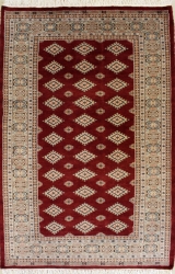 4’2”X6’6” Rug Pak Jaldar Red, Rust Color