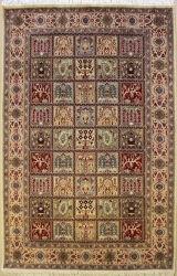 4’6”X7’2” Rug DoubleKnot Pak Persian Bakhtiari Design IvoryColor