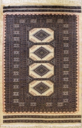 3’1”X4’8” Rug Pak Jaldar Ivory, White Color