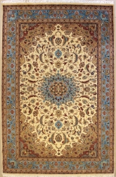 5’11”X9’3” Rug Pak Persian Design Ivory, White Color