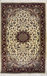 3’1”X5’2” Rug Pak Persian Design Ivory, White Color