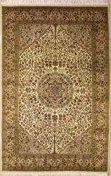 4’0”X6’3” Rug Pak Persian Design Ivory, White Color