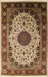 6’9”X10’6” Rug Pak Persian Design Ivory, White Color