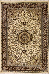 4’0”X6’2” Rug Pak Persian Design Ivory, White Color