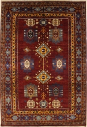 7’2”X10’3” Rug Ziegler Chobi Tribal Design Rust Color