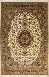 4’1”X6’3” Rug Pak Persian Design Ivory, White Color