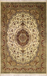 4’1”X6’2” Rug Pak Persian Design Ivory, White Color