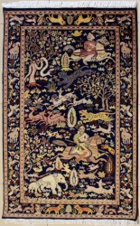 3’0”X5’1” Rug Pictorial Hunting Shikargah