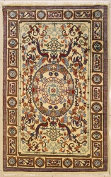 4’2”X6’2” Rug Pictorial Hunting Shikargah