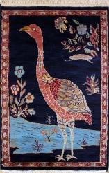 2’0”X3’0” Rug Pictorial Hunting Shikargah