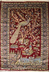 3’6”X5’7” Rug Pictorial Hunting Shikargah